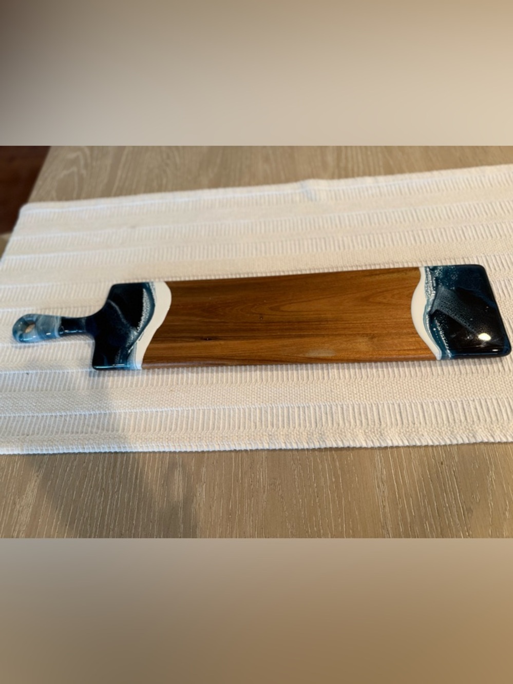 Beautiful handcrafted bread or charcuterie serving board